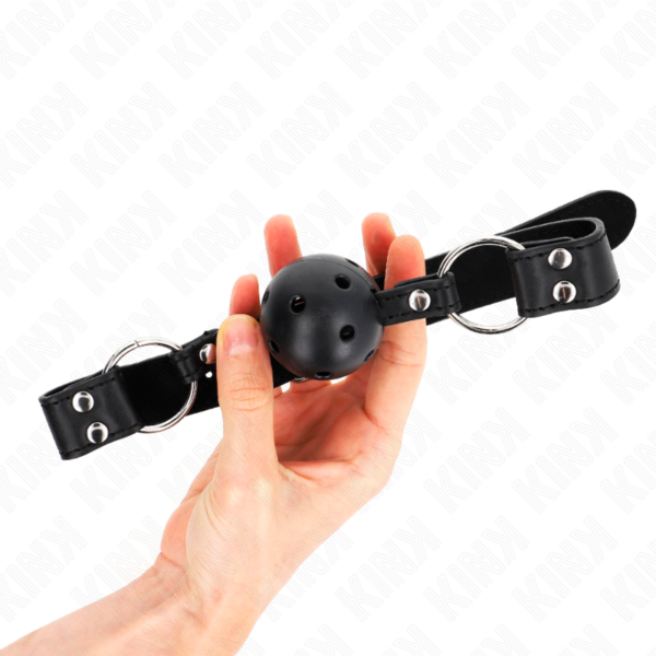 kink---mordaza-de-bola-4-cm-transpirable-con-doble-remache-modelo-1-negro-62-x-2.5-cm-ajustable-42-58-cm-1