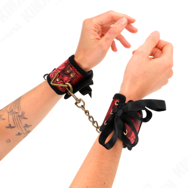 kink---muÑequeras-diseÑo-escÁndalo-rojo-negro-detalle-lazo-24.5-cm-x-6.5-cm-2