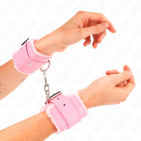 kink---muÑequeras-forradas-rosa-con-correa-rosa-ajustable-20-29-cm-x-5.5-cm-2