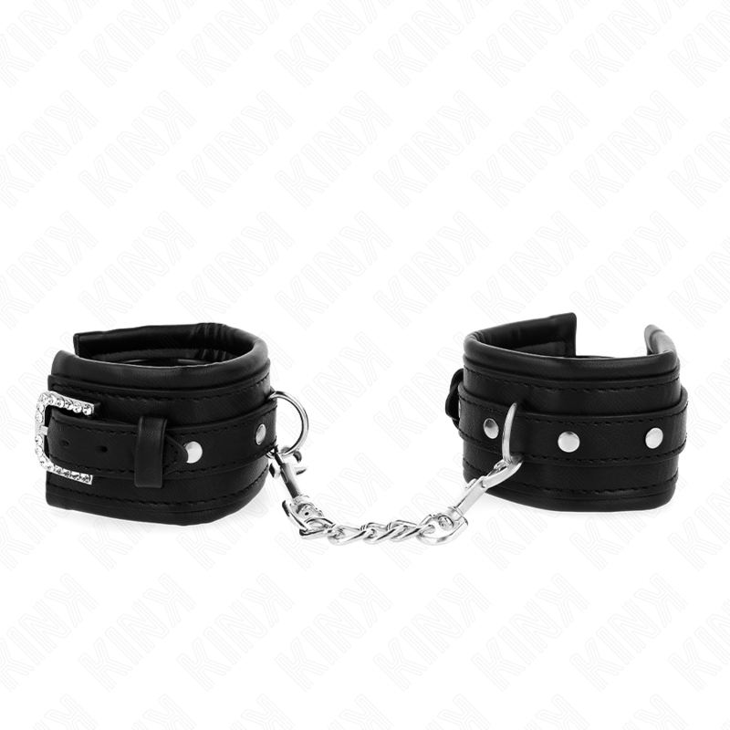 kink---muÑequeras-negro-con-hebilla-de-diamantes-de-imitaciÓn-ajustable-25-32-cm-x-5.5-cm-0