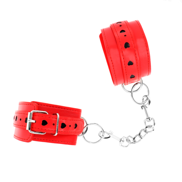 kink---muÑequeras-rojo-con-incrustaciÓn-de-corazÓn-negro-ajustable-21-28-cm-x-5.5-cm-1
