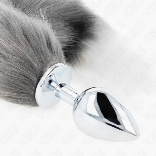 kink---plug-anal-talla-l-10-x-4-cm-con-cola-sintÉtica-40-cm-plateado-y-blanco-3