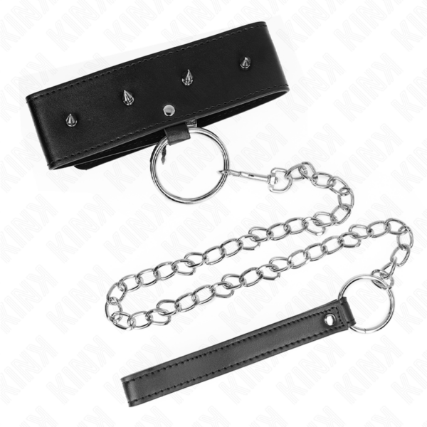 kink---collar-con-correa-65-cm-con-tachuelas-plateadas-modelo-2-ajustable-36-43-cm-x-5-cm-3