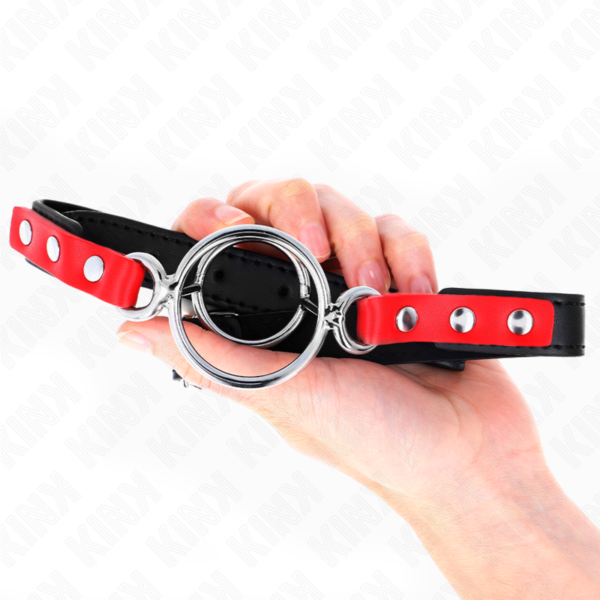 kink---mordaza-con-mÚltiples-juntas-tÓricas-4-/-4.8-cm-rojo-ajustable-38-x-56-cm-2