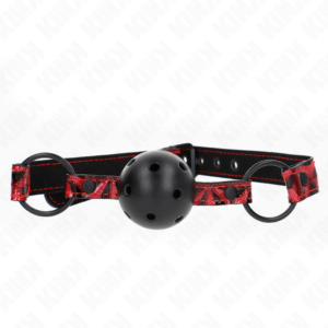 kink---mordaza-de-bola-4.5-cm-con-patrÓn-de-diamante-modelo-2-64.5-cm-ajustable-42--60-cm-0