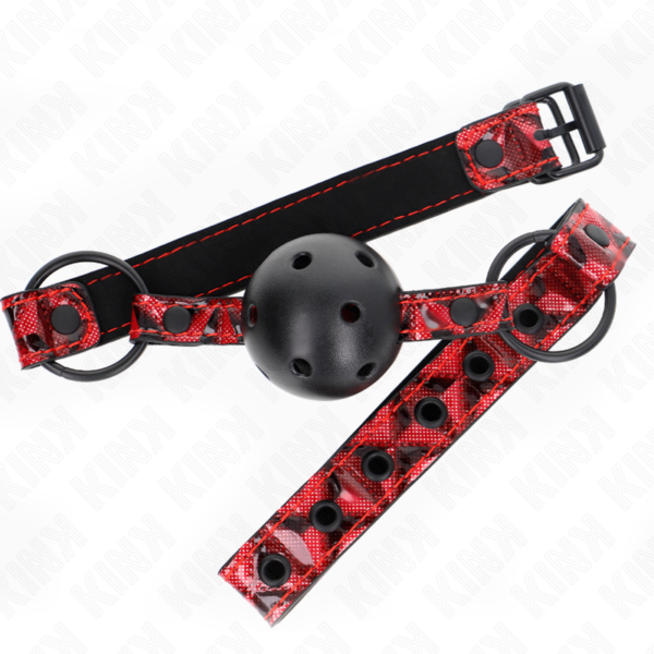 kink---mordaza-de-bola-4.5-cm-con-patrÓn-de-diamante-modelo-2-64.5-cm-ajustable-42--60-cm-1