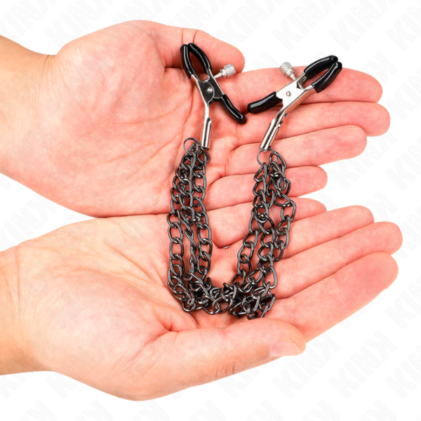 kink---pinzas-para-pezones-con-triple-cadena-negro-20/23/28-cm-2