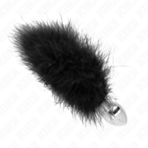 kink---plug-anal-11-x-7-cm-acero-inoxidable-con-pluma-11-cm-0