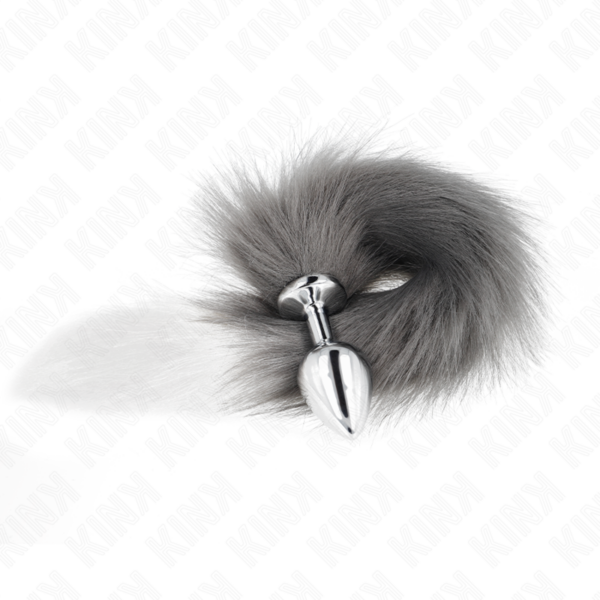 kink---plug-anal-talla-m-8-x-3.5-cm-con-cola-sintÉtica-40-cm-plateado-y-blanco-1