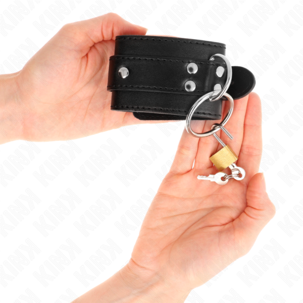 kink---muÑequeras-con-bloqueo-de-candado-en-anillas-negro-ajustable-20-28-cm-x-5.5-cm-2