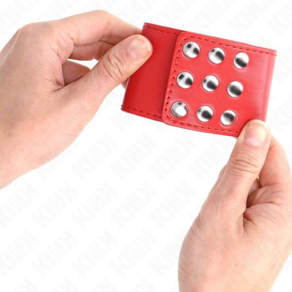 kink---muÑequeras-con-cierre-a-presiÓn-ajustable-rojo-19-24-cm-x-5.5-cm-2