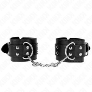 kink---muÑequeras-con-doble-lÍnea-de-tachuelas-negro-austable-19-26-cm-0