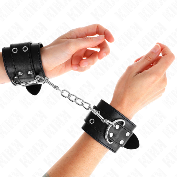 kink---muÑequeras-con-doble-lÍnea-de-tachuelas-negro-austable-19-26-cm-3