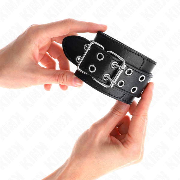 kink---muÑequeras-con-doble-lÍnea-de-tachuelas-negro-austable-19-26-cm-2