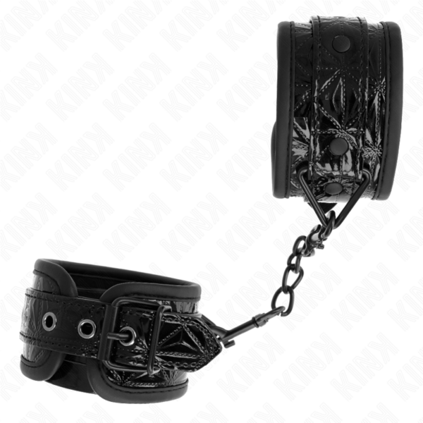 kink---muÑequeras-con-patrÓn-de-diamantes-negro-ajustable-17-26-cm-x-5.5-cm-1
