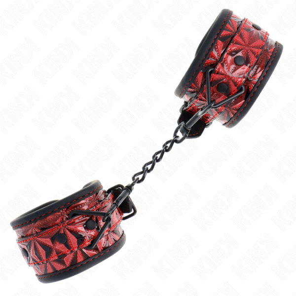 kink---muÑequeras-con-patrÓn-de-diamantes-rojo-oscuro-ajustable-17-26-cm-x-5.5-cm-1