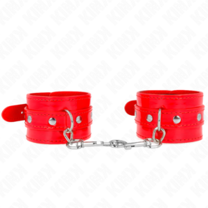kink---muÑequeras-con-tachuelas-rojo-ajustable-23-33-cm-0