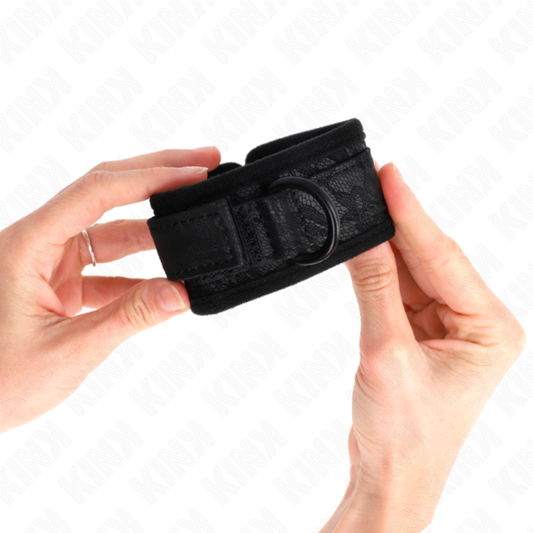 kink---muÑequeras-de-encaje-y-neopreno-ajustable-negro-20-29-cm-x-5-cm-2