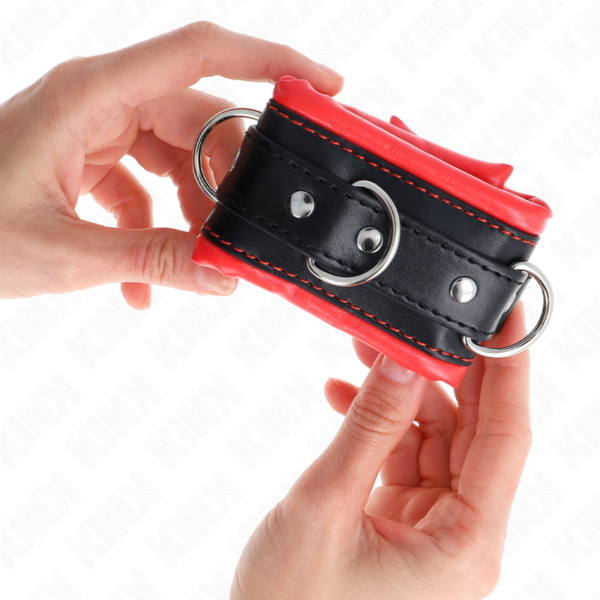 kink---muÑequeras-estilo-heavy-forro-rojo-ajustable-20-30-cm-x-6-cm-2