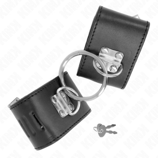 kink---muÑequeras-fijas-con-anilla-y-cierre-candado-negro-ajustable-16-23-cm-x-5.5-cm-1