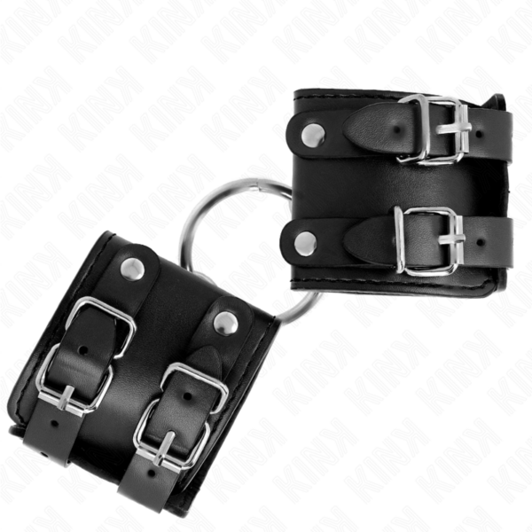 kink---muÑequeras-fijas-con-anilla-y-tachuelas-negro-ajustable-17-22-cm-x-6.5-cm-1