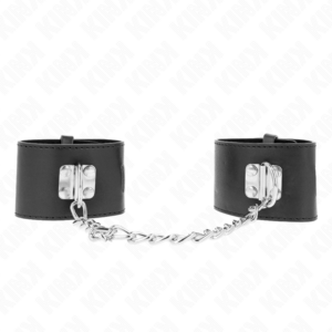 kink---muÑequeras-fijas-con-cadena-30-cm-y-cierre-candado-negro-ajustable-16-23-cm-x-5.5-cm-0