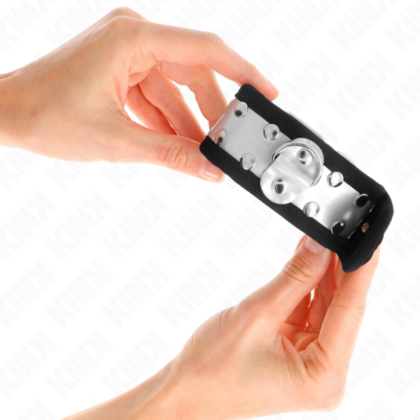 kink---muÑequeras-finas-negro-/-plateado-30-x-4-cm-2