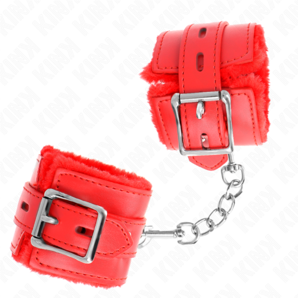 kink---muÑequeras-forradas-con-agujeros-cuadrados-rojo-y-correa-rojo-ajustable-17-29-cm-x-6-cm-1