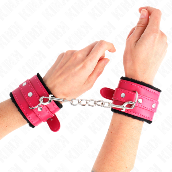 kink---muÑequeras-forradas-premium-negro-con-correa-fucsia-ajustable-17-29-cm-x-6-cm-3