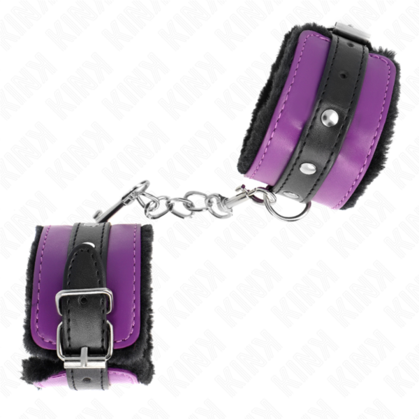 kink---muÑequeras-forradas-premium-negro-con-correa-violeta-/-negro-ajustable-17-29-cm-x-6-cm-1