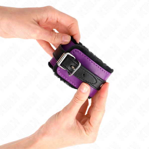 kink---muÑequeras-forradas-premium-negro-con-correa-violeta-/-negro-ajustable-17-29-cm-x-6-cm-2