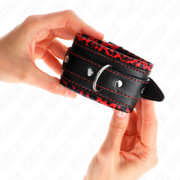 kink---muÑequeras-forradas-rojo-/-negro-ajustable-17-29-cm-x-6-cm-2