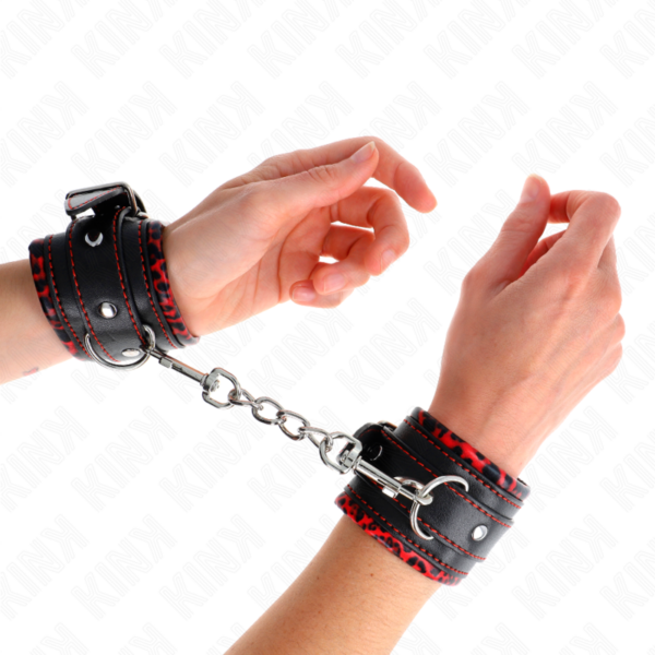 kink---muÑequeras-forradas-rojo-/-negro-ajustable-17-29-cm-x-6-cm-3