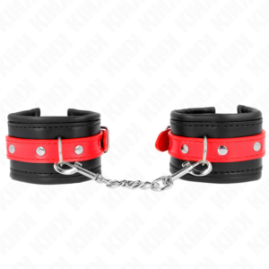kink---muÑequeras-negro-con-correa-rojo-ajustable-17-28-cm-x-6-cm-0