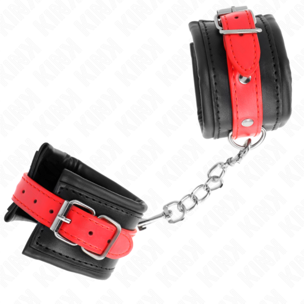 kink---muÑequeras-negro-con-correa-rojo-ajustable-17-28-cm-x-6-cm-1