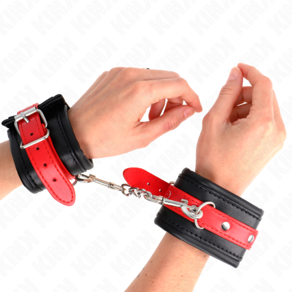 kink---muÑequeras-negro-con-correa-rojo-ajustable-17-28-cm-x-6-cm-3