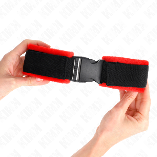 kink---muÑequeras-nylon-rojo-negro-modelo-1-ajustable-25-35-cm-x-6-cm-2