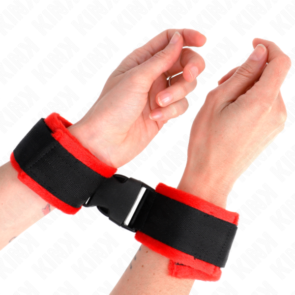 kink---muÑequeras-nylon-rojo-negro-modelo-1-ajustable-25-35-cm-x-6-cm-3