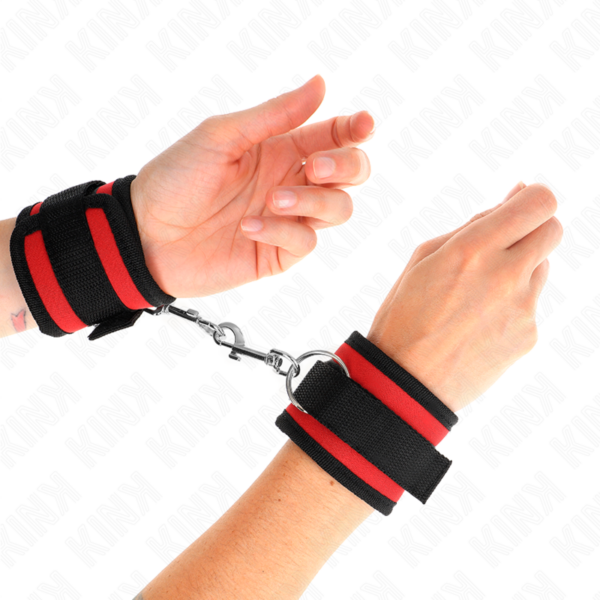kink---muÑequeras-nylon-rojo-negro-modelo-2-ajustable-18-35-cm-x-6-cm-3