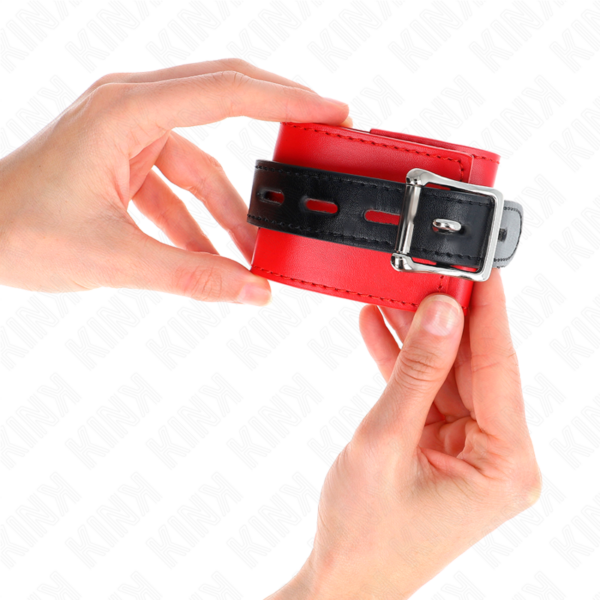 kink---muÑequeras-rojo-con-correa-negro-ajustable-17-28-cm-x-6-cm-2
