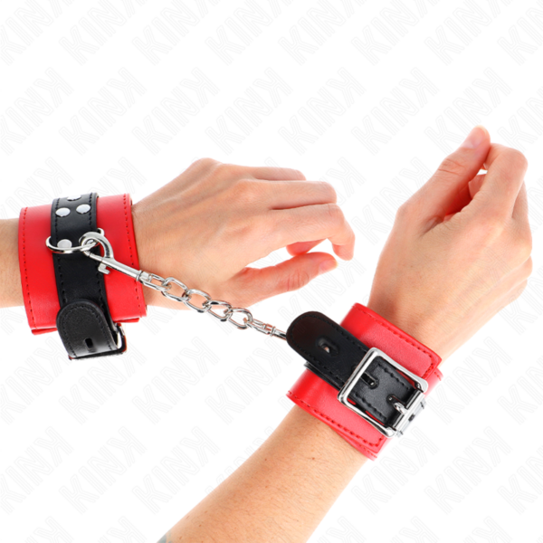 kink---muÑequeras-rojo-con-correa-negro-ajustable-17-28-cm-x-6-cm-3