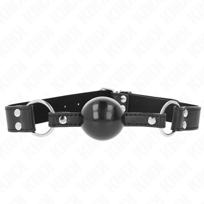 kink---mordaza-de-bola-4-cm-suave-y-sÓlida-con-correa-de-polipiel-62-x-2.5-cm-ajustable-42-58-cm-0