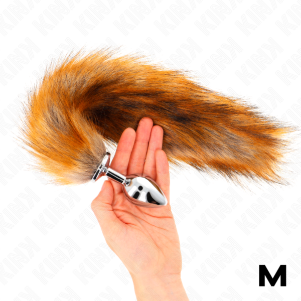 kink---plug-anal-talla-m-8-x-3.5-cm-con-cola-sintÉtica-40-cm-marrÓn-1