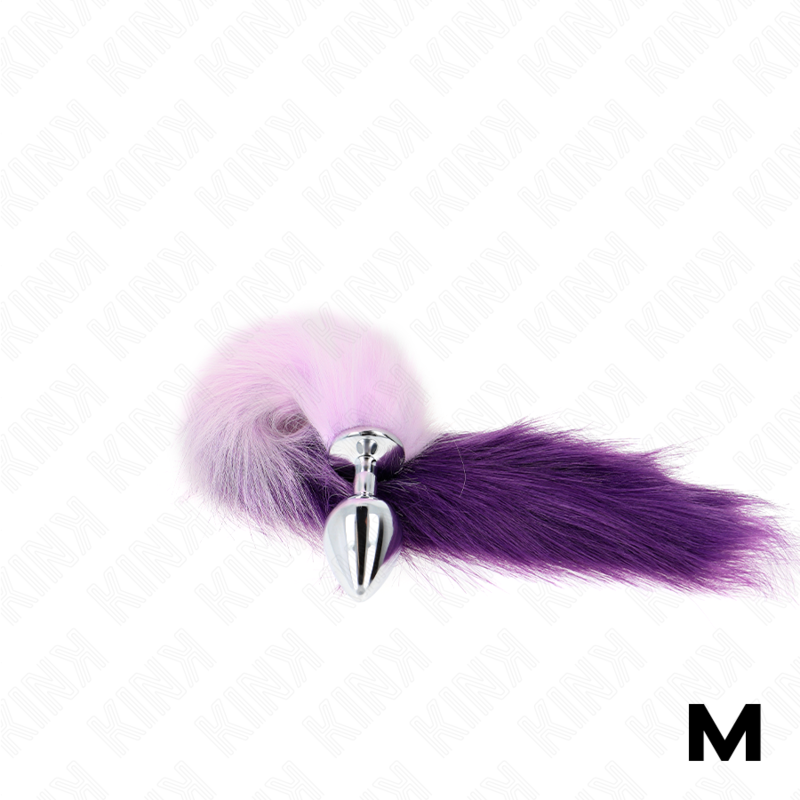 kink---plug-anal-talla-m-8-x-3.5-cm-con-cola-sintÉtica-40-cm-violeta-0