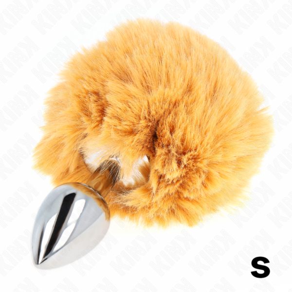 kink---plug-7-x-3-cm-de-acero-inoxidable-con-cola-de-conejo-piel-sintÉtica-8-cm-beige-2