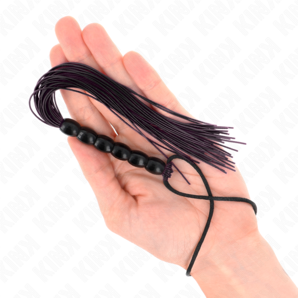 kink---mini-lÁtigo-de-silicona-con-agarre-6-bolas-negro-26-cm-2