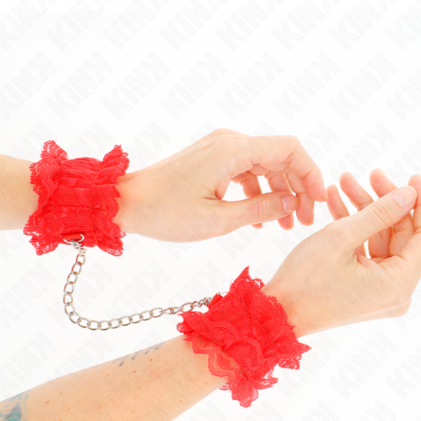 kink---muÑequeras-elÁsticas-de-encaje-rojo-2