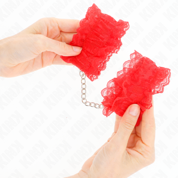 kink---muÑequeras-elÁsticas-de-encaje-rojo-3