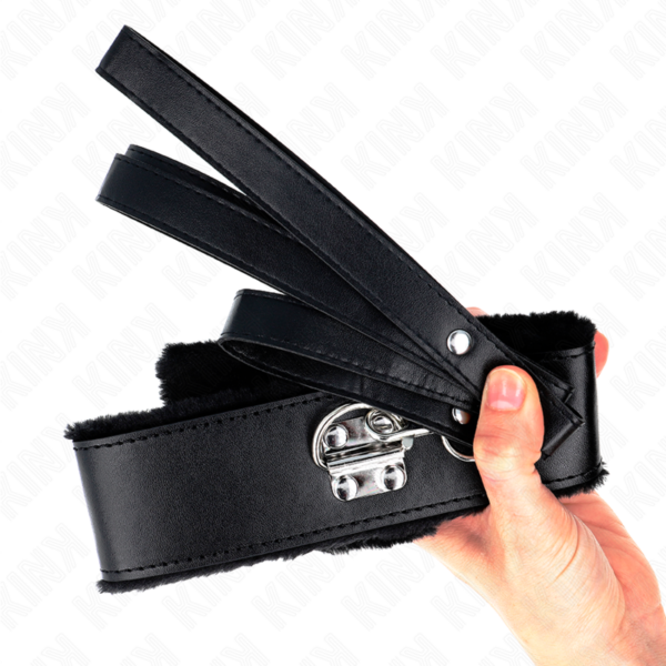 kink---collar-con-correa-116-cm-con-tachuelas-plateadas-modelo-4-negro-ajustable-40-48-cm-x-6-cm-4