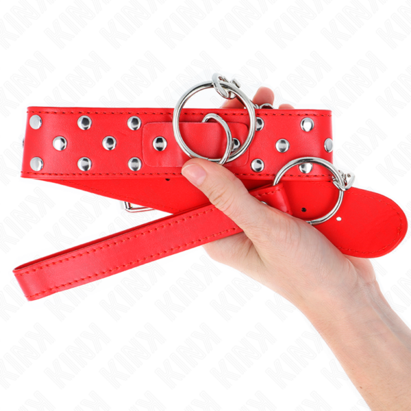 kink---collar-con-correa-65-cm-remache-anilla-rojo-ajustable-36-50-cm-x-3.8-cm-3